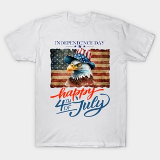 vintage - independence day america female Eagle version T-Shirt